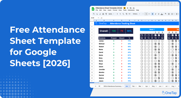 Free Google Sheets Attendance Templates [2026]