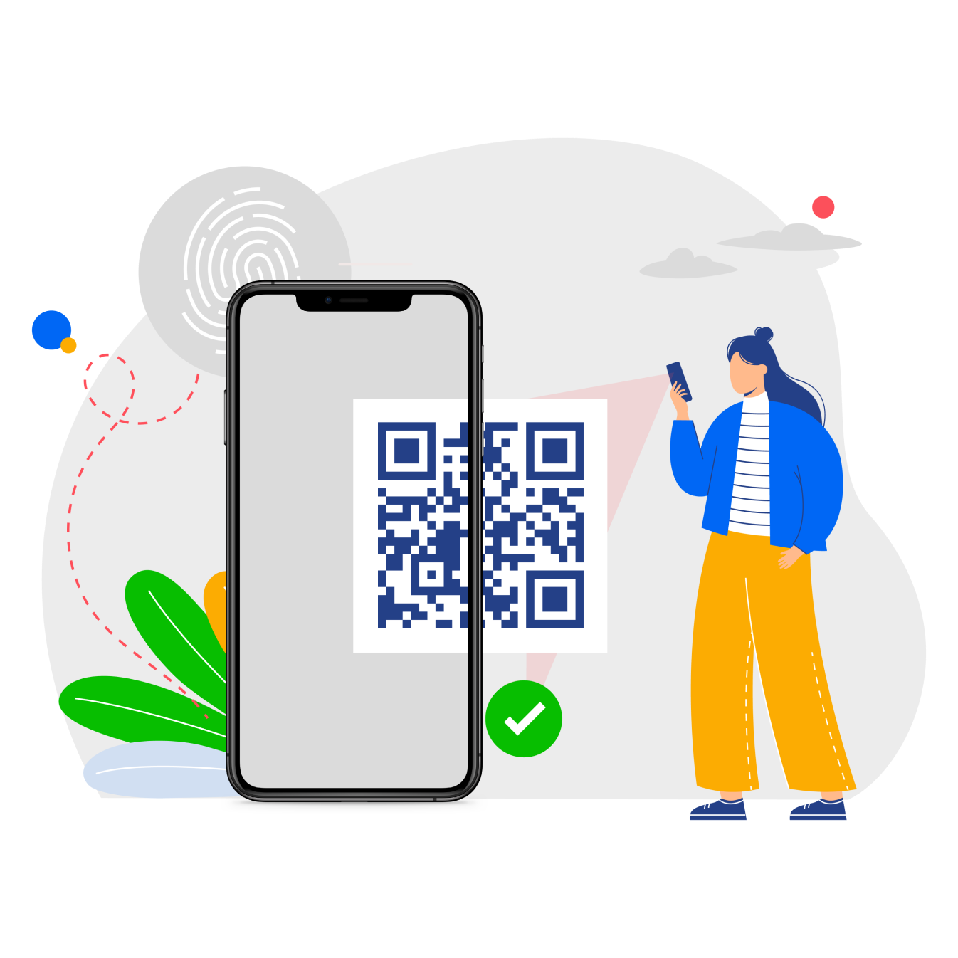 check-in with custom qr 