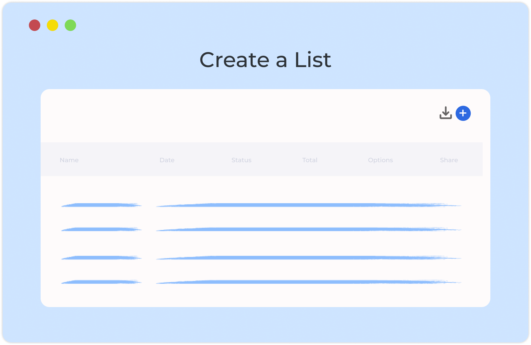how it works-create a list