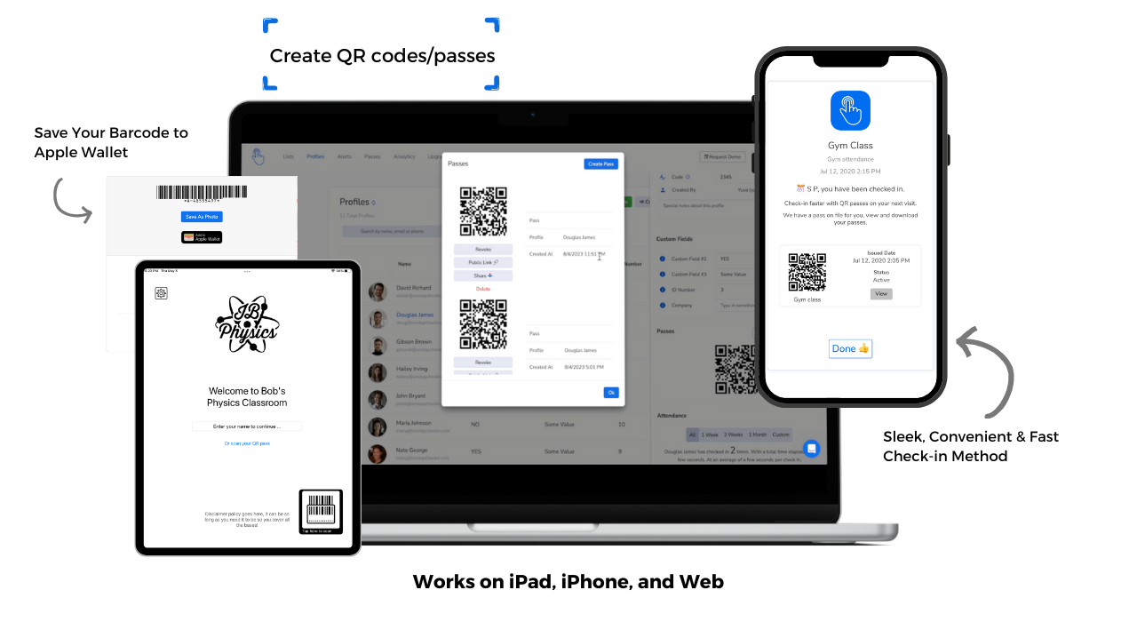 Track attendance 10x faster with QR codes and custom barcodes
