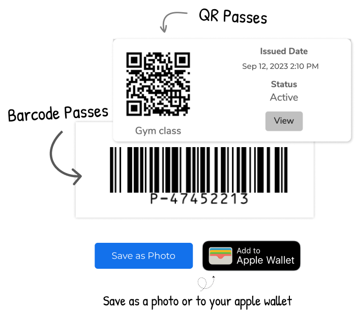 Personal QR Passes by OneTap Attendance App