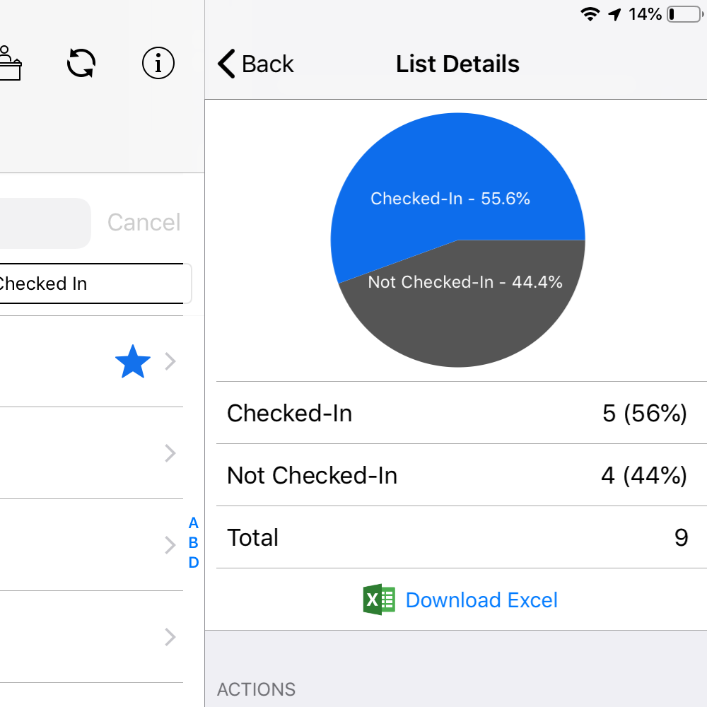 Attendance list on any device 