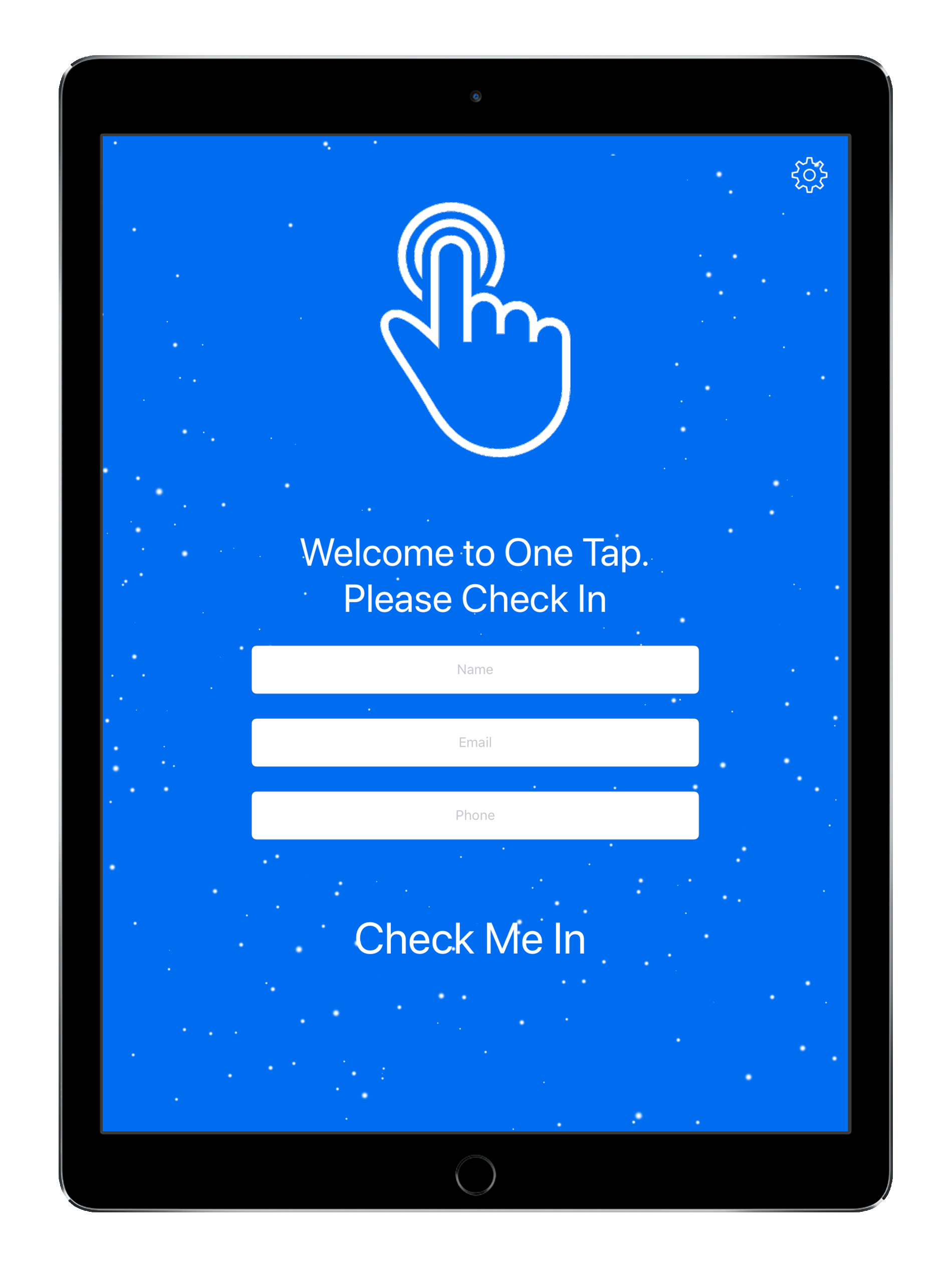 OneTap iOS app for iPad in kiosk mode.