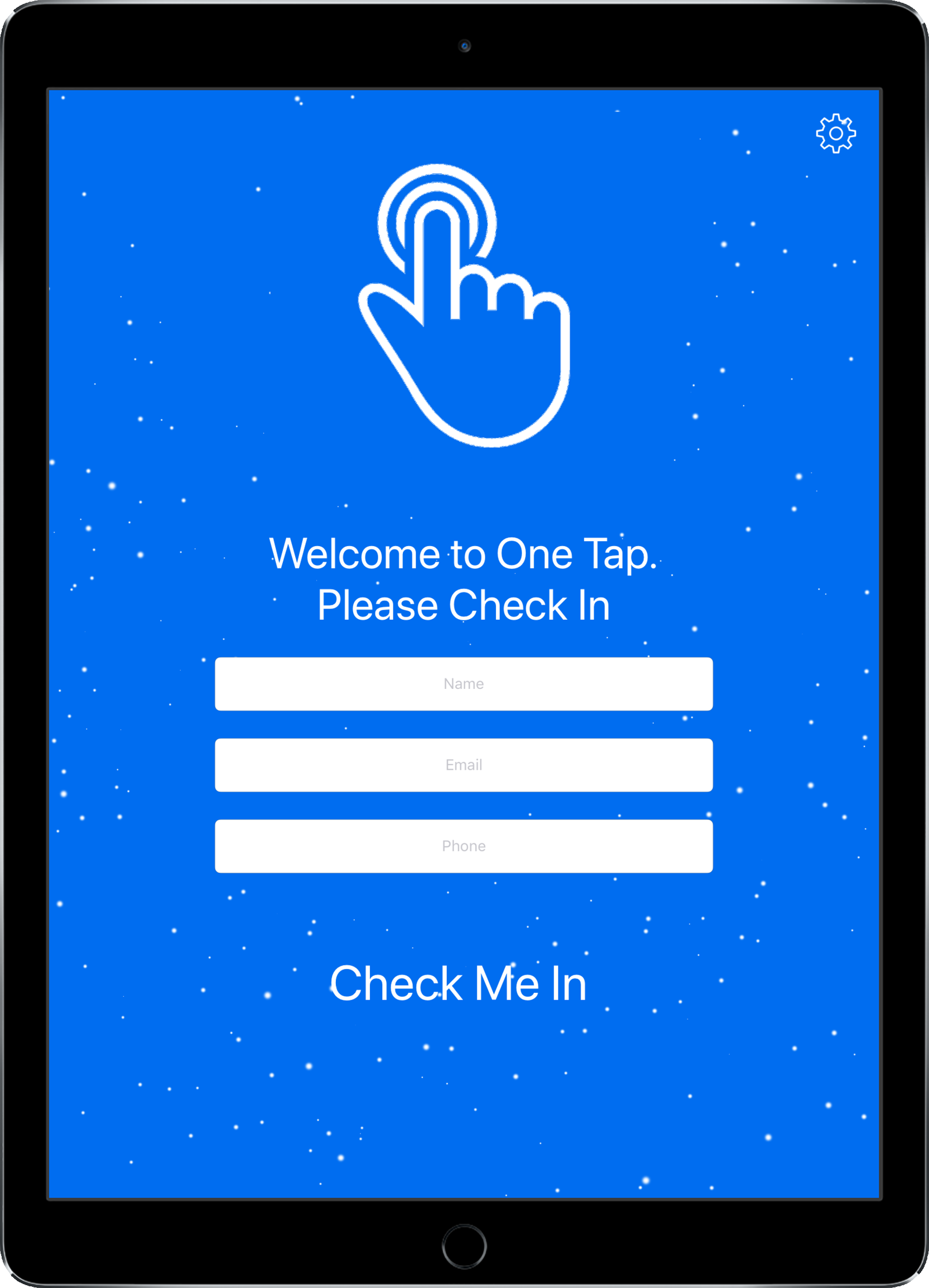 OneTap iOS app for iPad in kiosk mode.