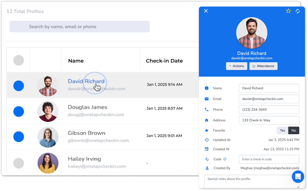 faster attendance and check-in app