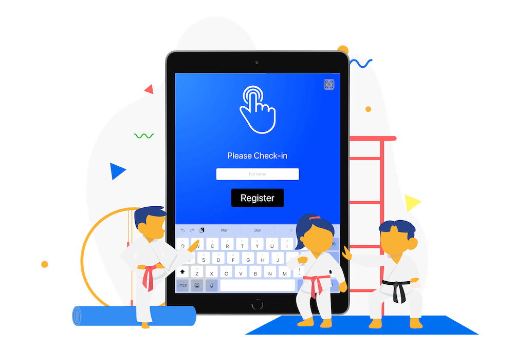 Create a check-in process with martial arts software